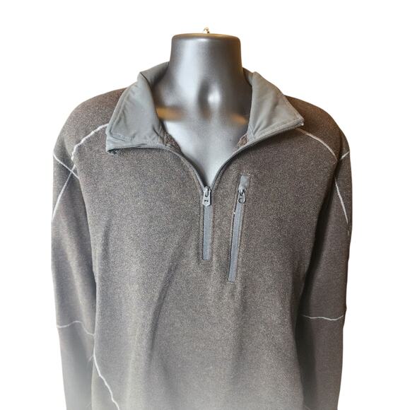 KUHL Sweater Mens XXL Fleece Zip Pullover Hiking Long Sleeve Born In Mountains - Picture 13 of 16